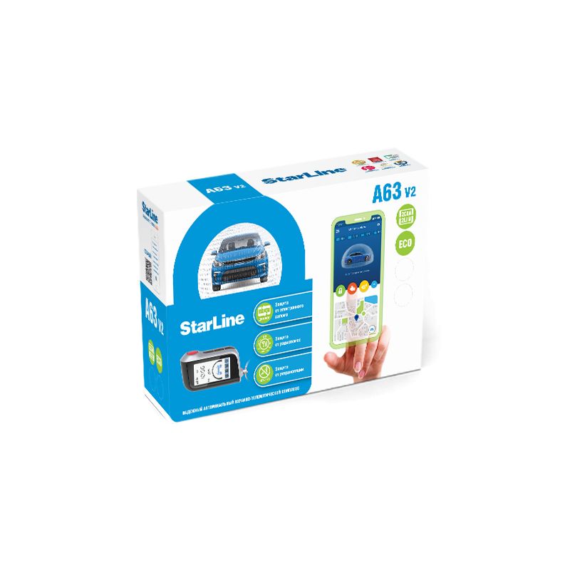 Автосигнализация StarLine A63v2 2CAN+2LIN ECO 1